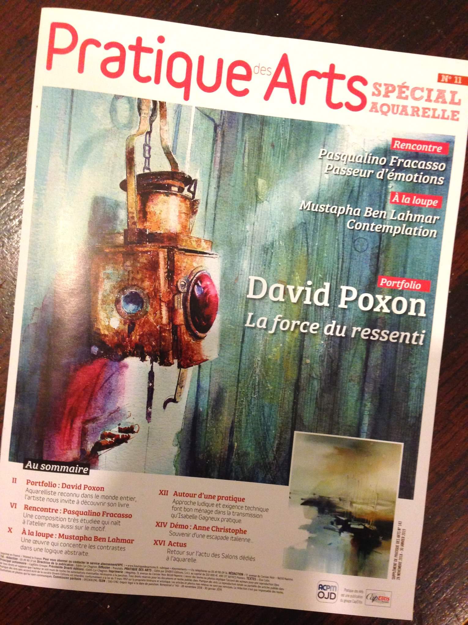 David Poxon on Practique Arts France Front Cover