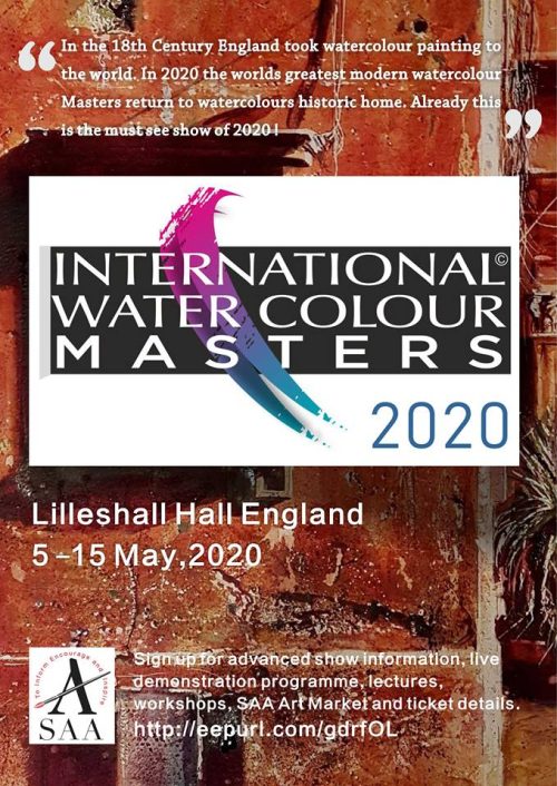 DAVID POXON IWM POSTER, International Watercolour Masters 2020